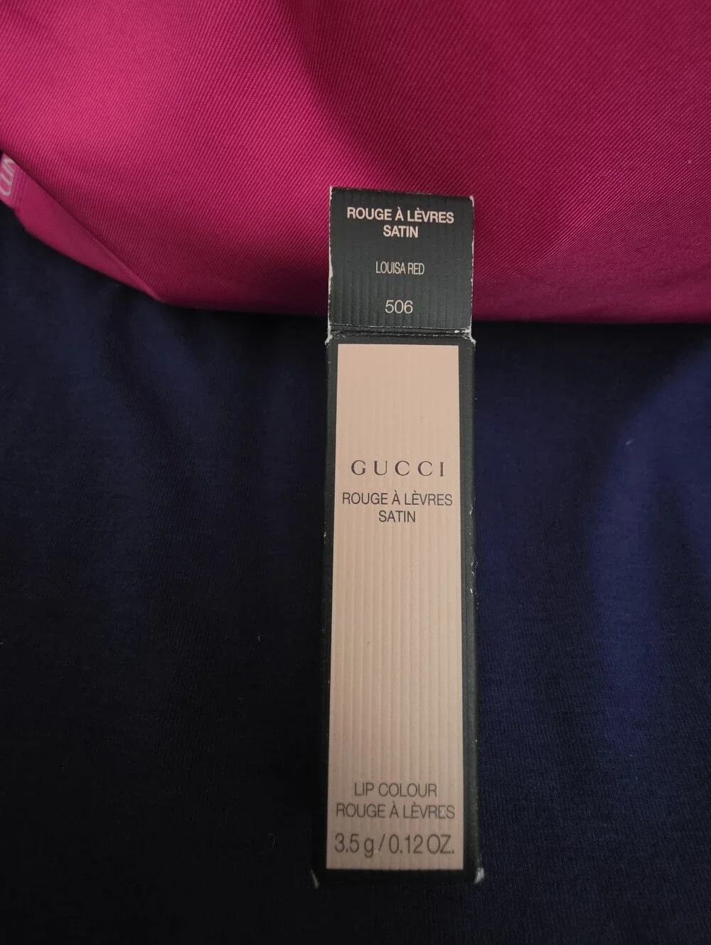 Gucci Rouge A Levres Satin Lipstick Color 506 Louisa Red NIB